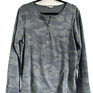 Jane & Delancy Long Sleeve Camo Shirt Sz L